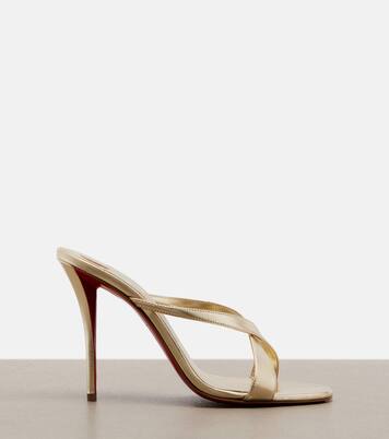 Pantoletten Miss Z aus Metallic-Leder | Christian Louboutin