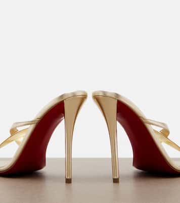 Pantoletten Miss Z aus Metallic-Leder | Christian Louboutin