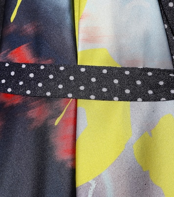 Robe portefeuille imprimée en mousseline et soie | Vetements