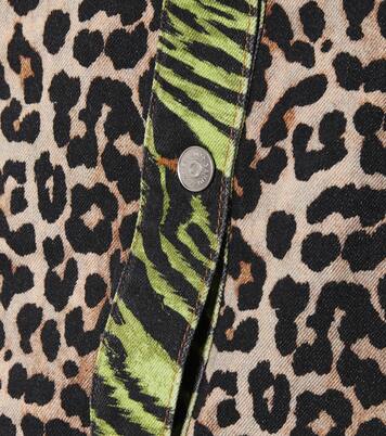 Robe chemise imprimée en jean | Ganni