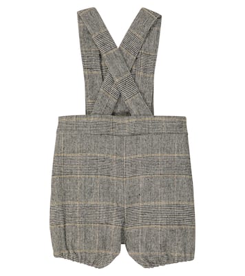 Checked wool-blend dungarees | Tartine et Chocolat