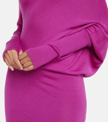 One-shoulder cashmere and silk midi dress | Tom Ford