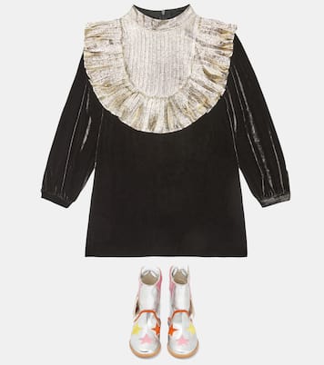 Mock-neck velvet dress | Stella McCartney Kids