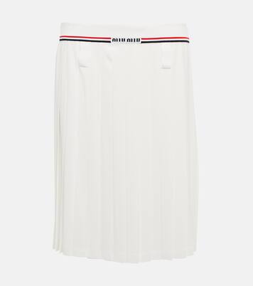 Pleated sablé skirt | Miu Miu
