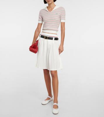 Pleated sablé skirt | Miu Miu