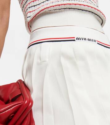 Pleated sablé skirt | Miu Miu