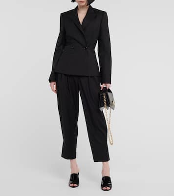 Herringbone tapered wool pants | Alaïa