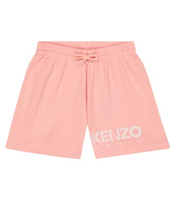 Logo cotton jersey shorts | Kenzo Kids