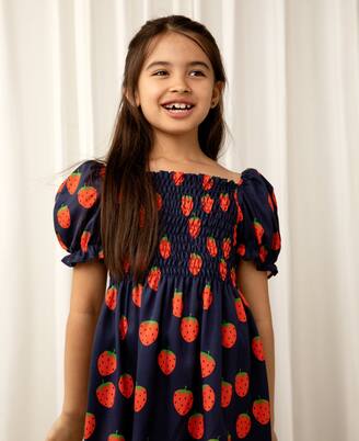 Printed smocked dress | Mini Rodini