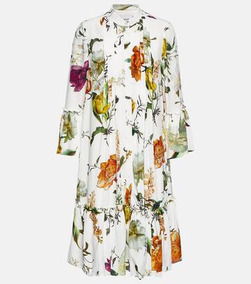 Robe midi Winford à fleurs | Erdem