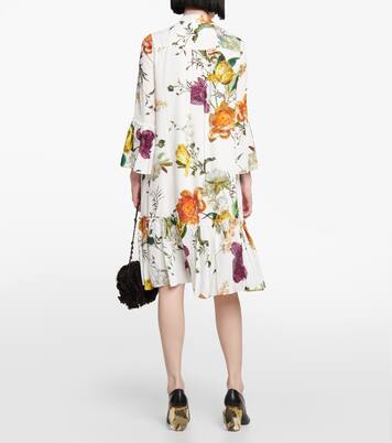 Robe midi Winford à fleurs | Erdem