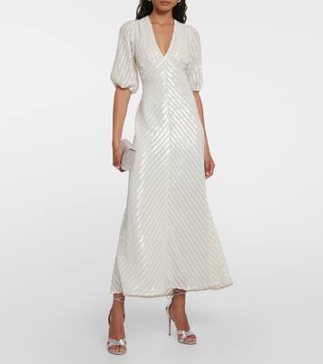 Robe de mariée longue Steph à sequins | Rixo