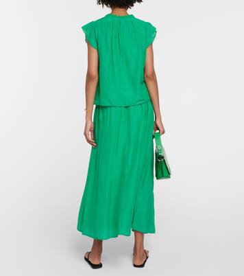 Top Melanie en voile de coton et soie | Velvet