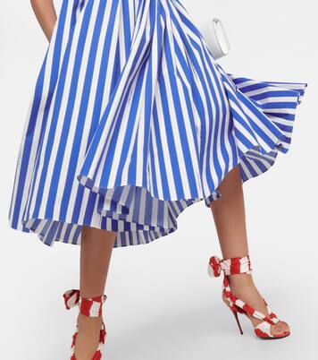 Robe midi Portofino rayée en coton | Dolce&Gabbana