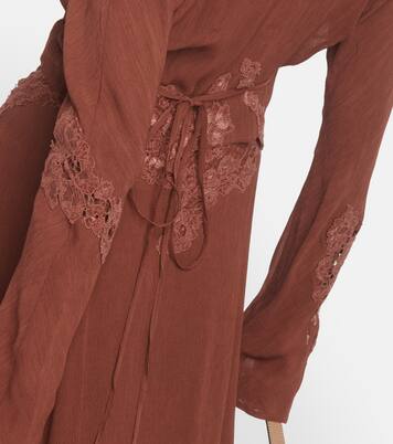 Floral lace-trimmed crop top | Acne Studios