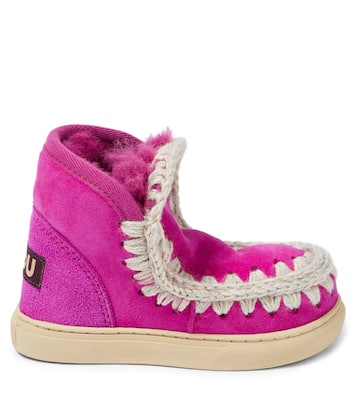 Shearling-lined suede sneakers | Mou Kids