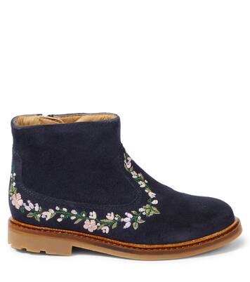 Sister Brodi embroidered suede boots | Pom d'Api
