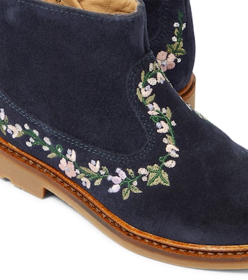Sister Brodi embroidered suede boots | Pom d'Api