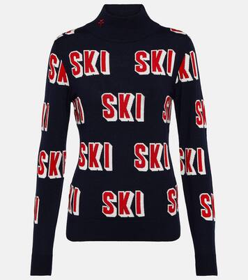 Wool jacquard turtleneck sweater | Perfect Moment