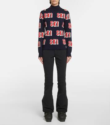 Wool jacquard turtleneck sweater | Perfect Moment