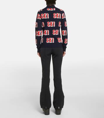 Wool jacquard turtleneck sweater | Perfect Moment