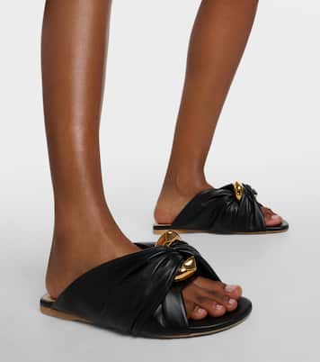 Corner leather slides | JW Anderson