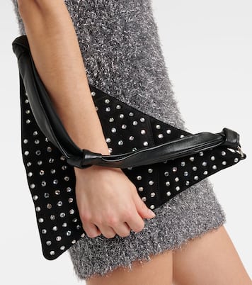 Sac Cameron en daim à cristaux | Amina Muaddi