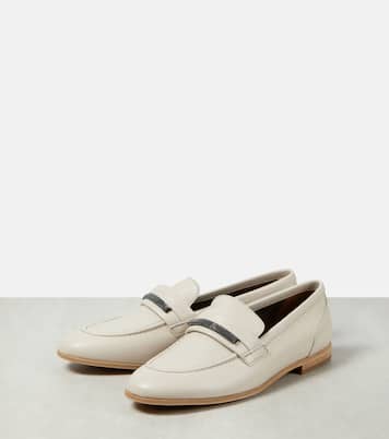 Verzierte Loafers aus Leder | Brunello Cucinelli