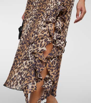 Bedruckter Midirock aus Georgette | Ganni