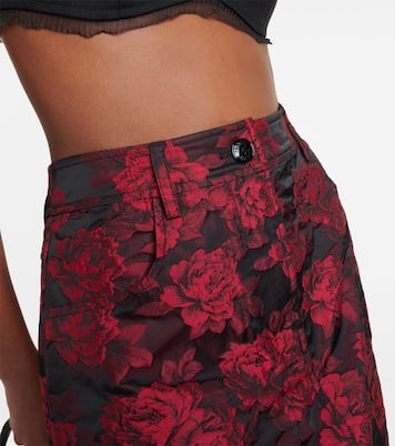 Falda larga en jacquard floral | Ganni