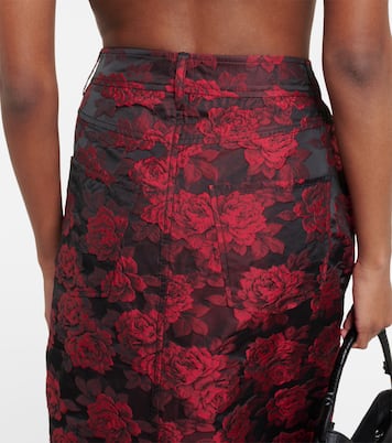 Falda larga en jacquard floral | Ganni