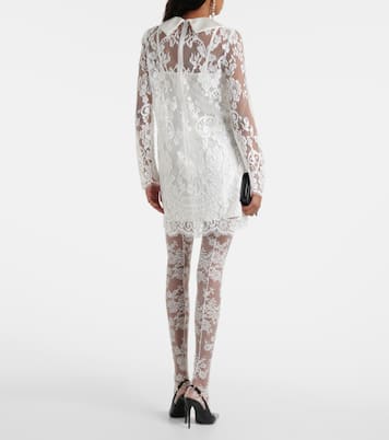 Vestido corto de encaje chantilly | Dolce&Gabbana