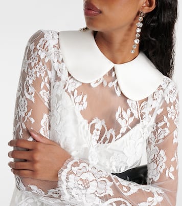 Vestido corto de encaje chantilly | Dolce&Gabbana