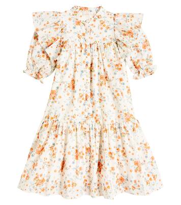 Ruffled floral cotton dress | Petite Amalie  