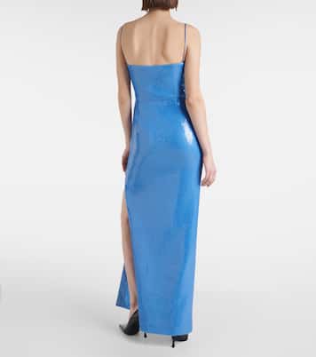 Robe longue Stargaze Bandeau à sequins | Galvan