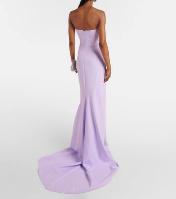 Robe longue Sofie en crêpe à ornements | Safiyaa