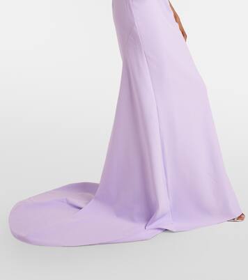 Robe longue Sofie en crêpe à ornements | Safiyaa