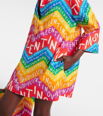 Logo cotton shirt dress | Valentino