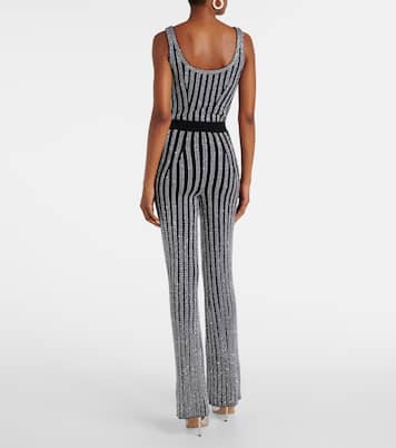 Schlaghose aus Häkelstrick mit Pailletten | Missoni