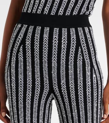 Schlaghose aus Häkelstrick mit Pailletten | Missoni