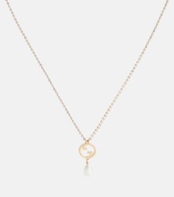 Halskette Gucci Blondie mit Kristallen und Zierperle | Gucci