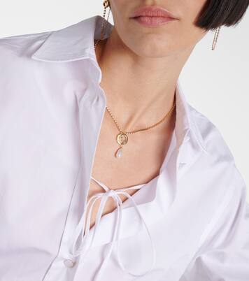 Halskette Gucci Blondie mit Kristallen und Zierperle | Gucci