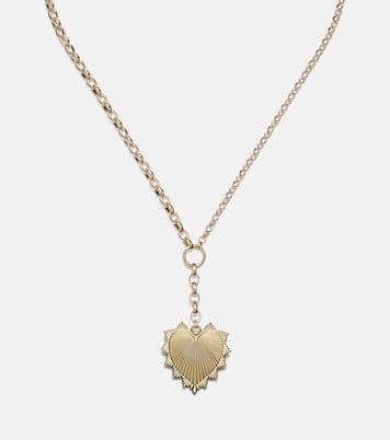 Oversized Love Token 18kt gold (750/1000) chain necklace | FoundRae