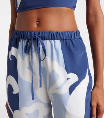 Pantalon ample Sorrento en satin de soie | SIR