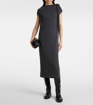 Robe midi en laine | Jil Sander