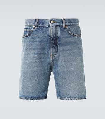Jeansshorts mit Leder | Loewe