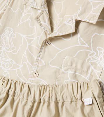 Floral muslin and poplin shirt and shorts set | Il Gufo