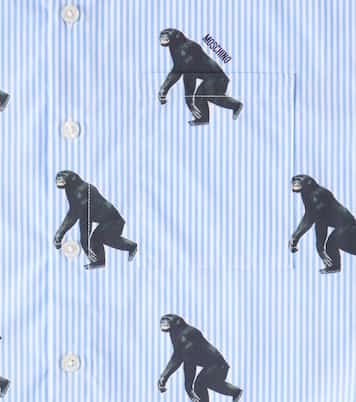 Printed striped cotton shirt | Moschino Kids