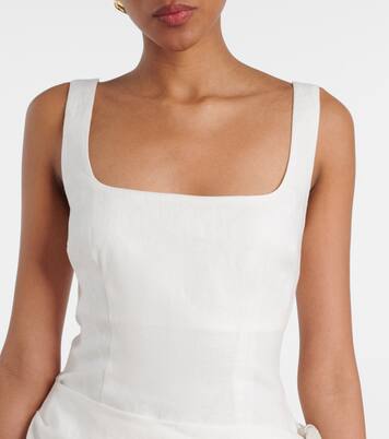 Robe Jessamine Tie en lin | SIR