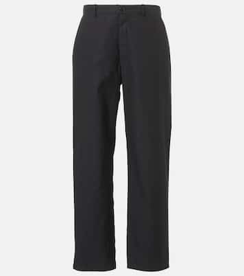 Zuzana mid-rise cotton twill straight pants | The Row